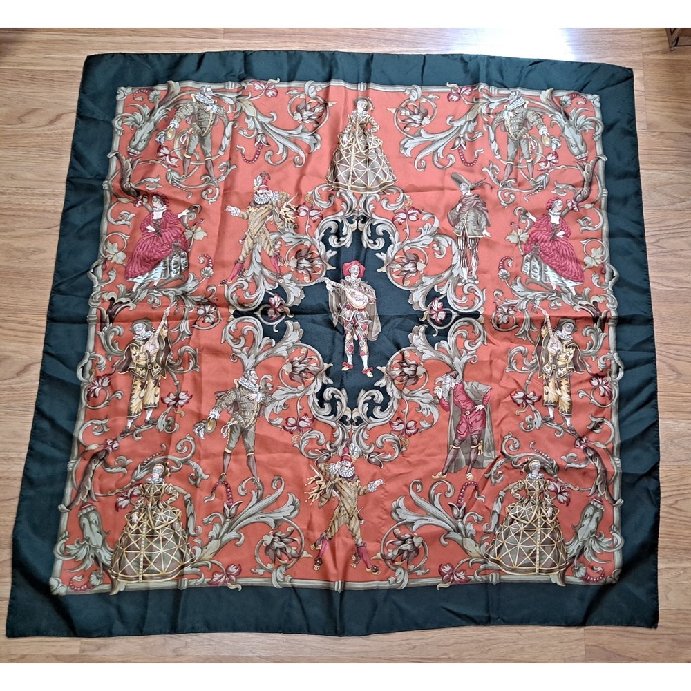 Les Fetes Du Roi Soliel Unbranded Polyester Scarf 35x35 Inches